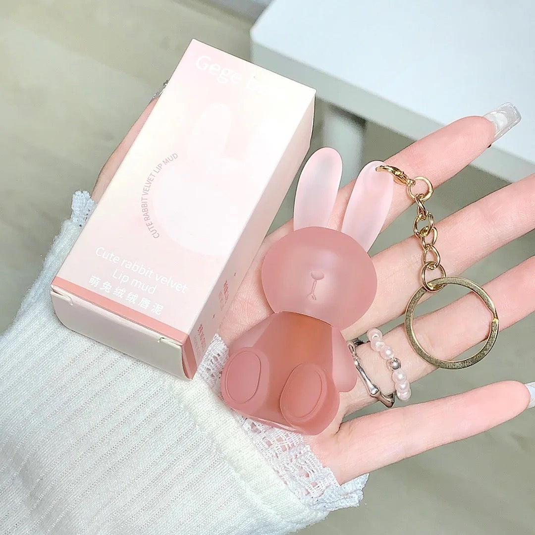 Gege bear Cute Rabbit design Velvet Lip Long Lasting Moisturizing Non-stick cup Lipstick