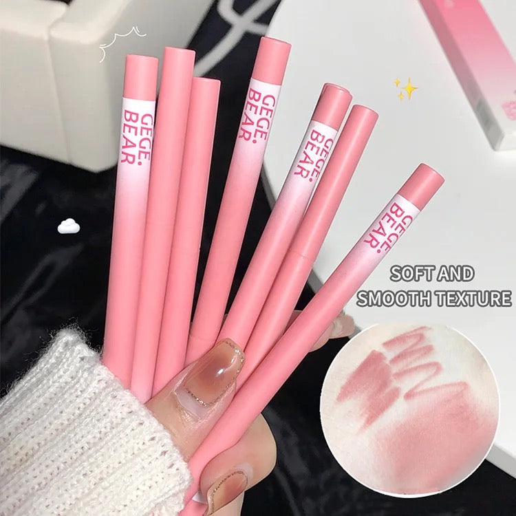 Gege bear Air Thin Mousse Lip Liner Matte Waterproof non-stick Cup Natural Outline Sculpting Lip Liner