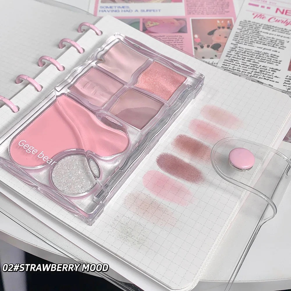 Gege Bear Eyeshadow Palette Matte Pearlescent