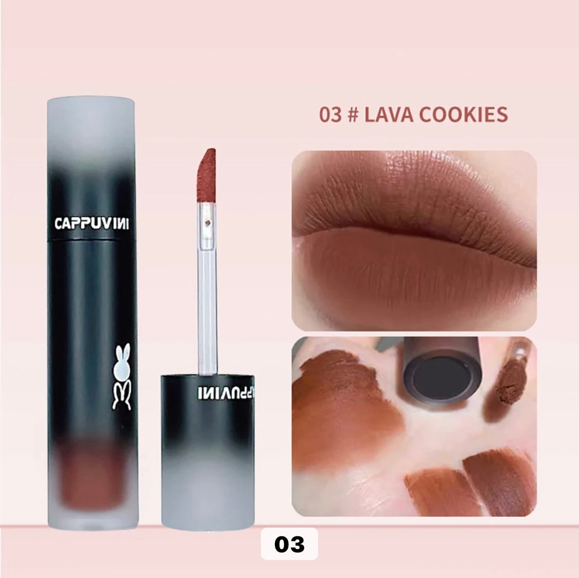 Cappuvini Matte Long Lasting Macaron Lip Mud
