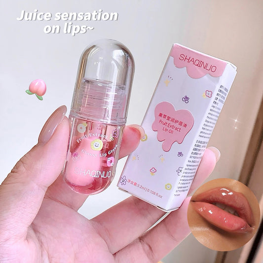 SHAQINUO Moisturizing Lip Glow Oil Long Lasting Nourishing Fruit Flavored
Hydrating Tint Non-Sticky Cute Lip Gloss Oil