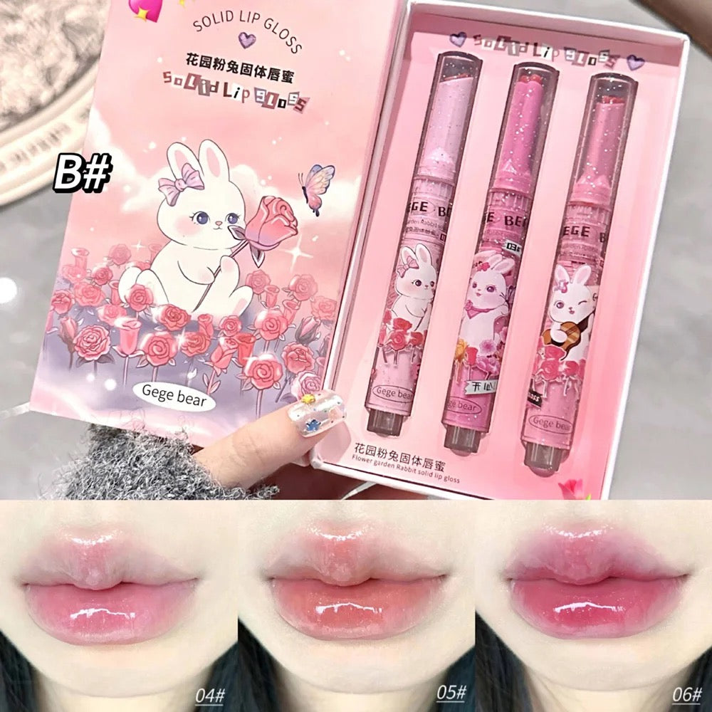 GEGE BEAR Moisturizing Cute Design Shiny Plumping Whitening Mirror Cute Lip Gloss