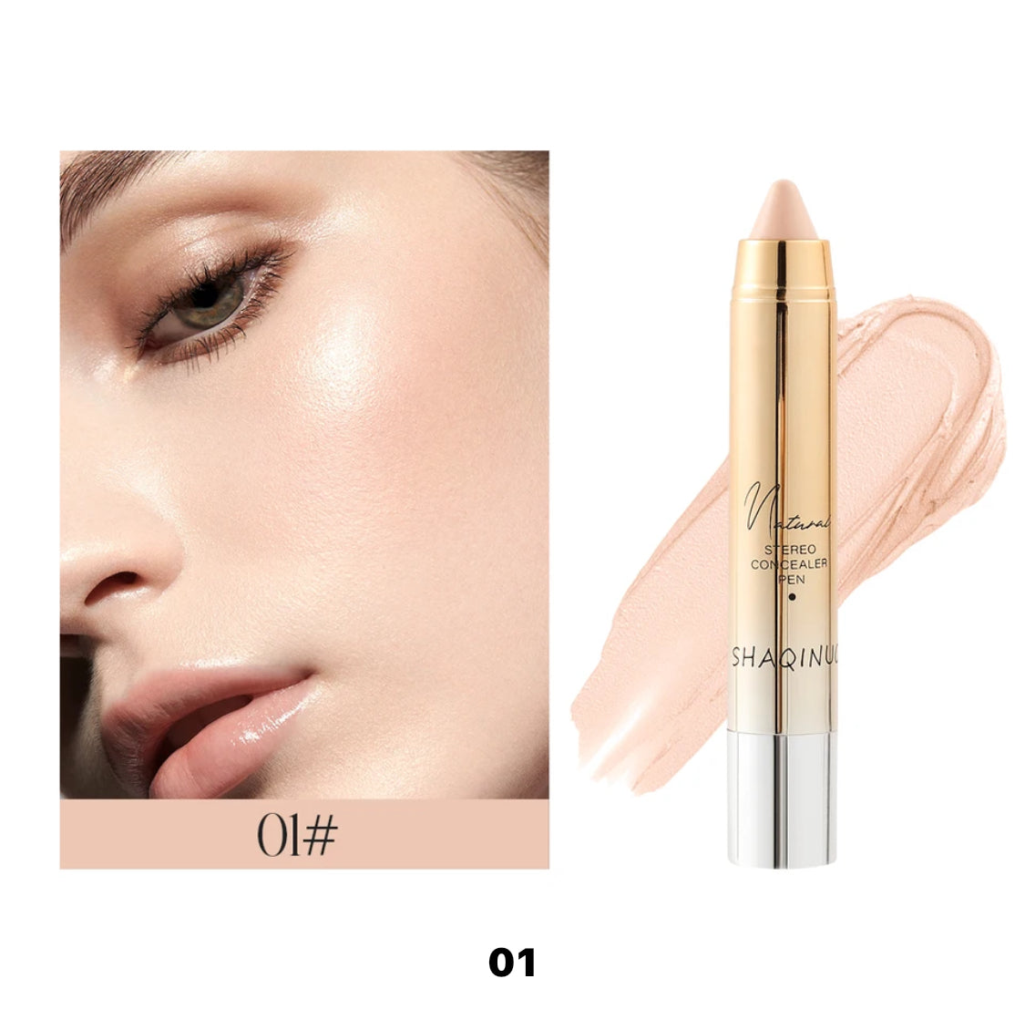 SHAQINUO Light/Medium Warm High Coverage Under Eye Concealer for Dark CirclesCConcealer Pen