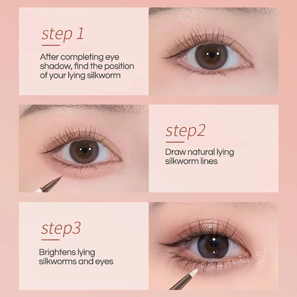 GECOMO Double-headed Silky Texture Quick Dry Waterproof Eyeliner
