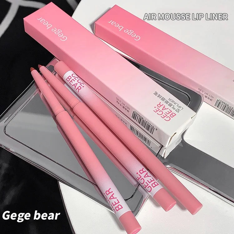 Gege bear Air Thin Mousse Lip Liner Matte Waterproof  non-stick Cup Natural Outline Sculpting Lip Liner