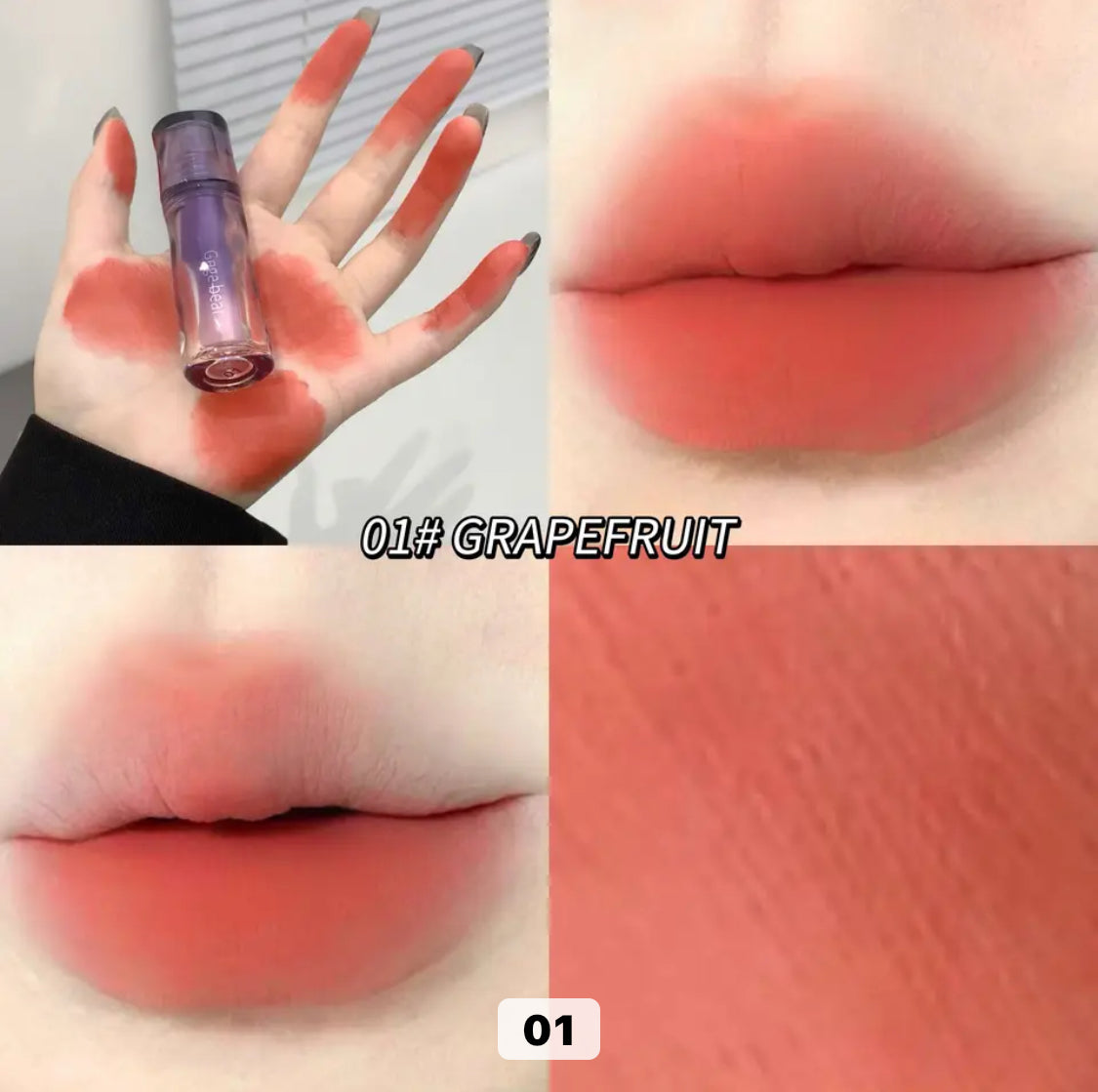 Gege Bear Matte Finish Liquid Lip Tint Long Lasting