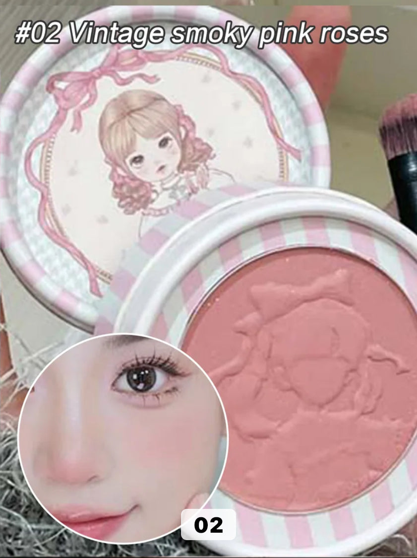 HERORANGE Embossed Smooth Powder Blush Palette For Cheeks