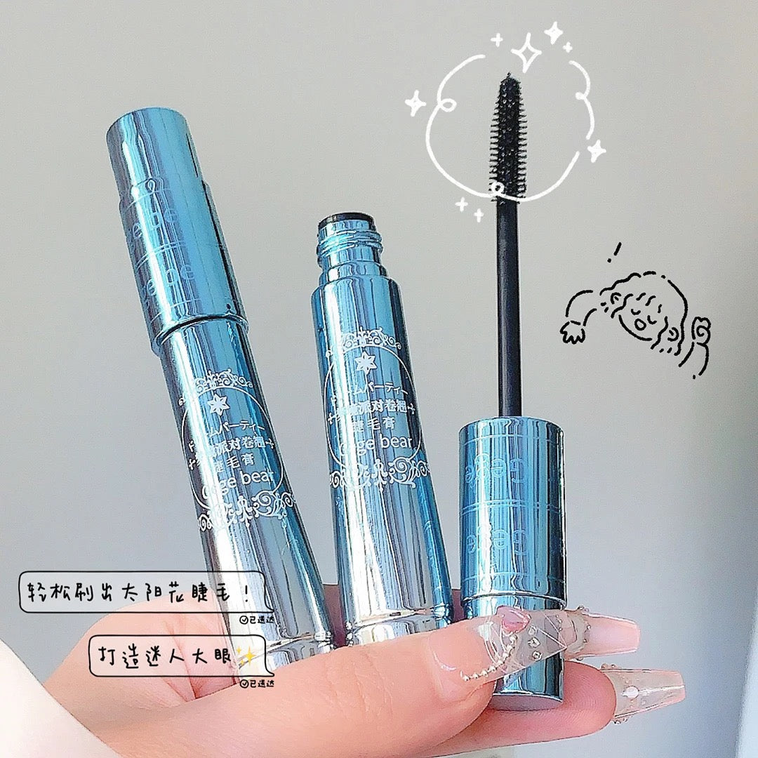 Gege Bear Smudge Proof Long-lasting Mascara Lengthening Volumizing Waterproof Volume Intense Feathery Soft Full Lashes Mascara