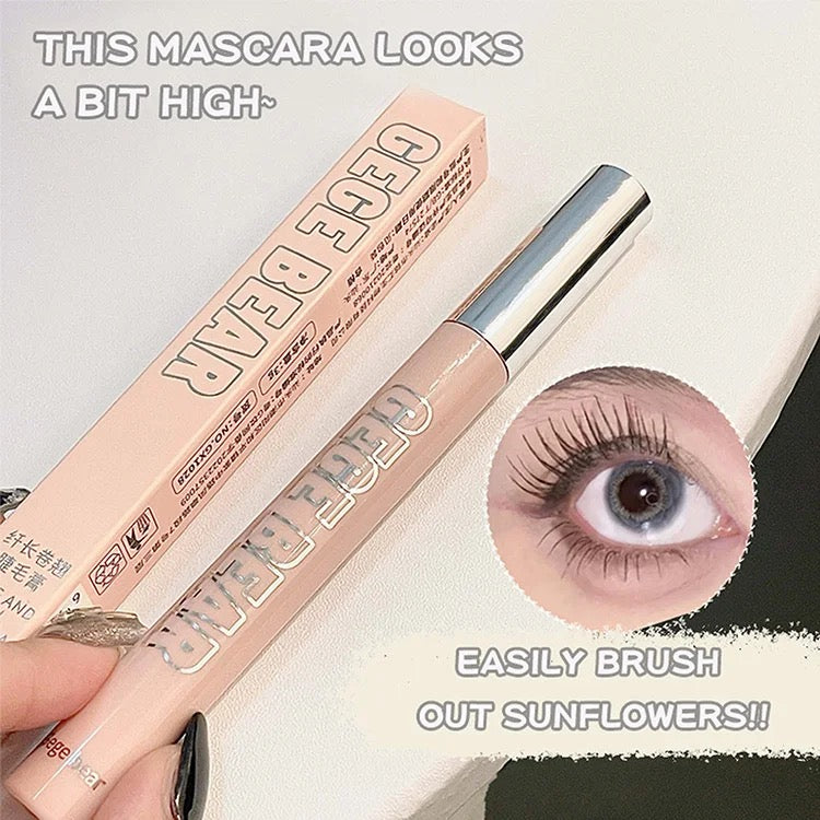 Gege bear Long Curling Mascara Brush Thick Waterproof Long-lasting Styling not easy to Smudge Natural Eyelashes Mascara
