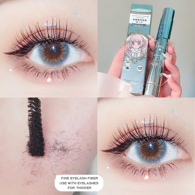 Gege Bear Smudge Proof Long-lasting Mascara Lengthening Volumizing Waterproof Volume Intense Feathery Soft Full Lashes Mascara