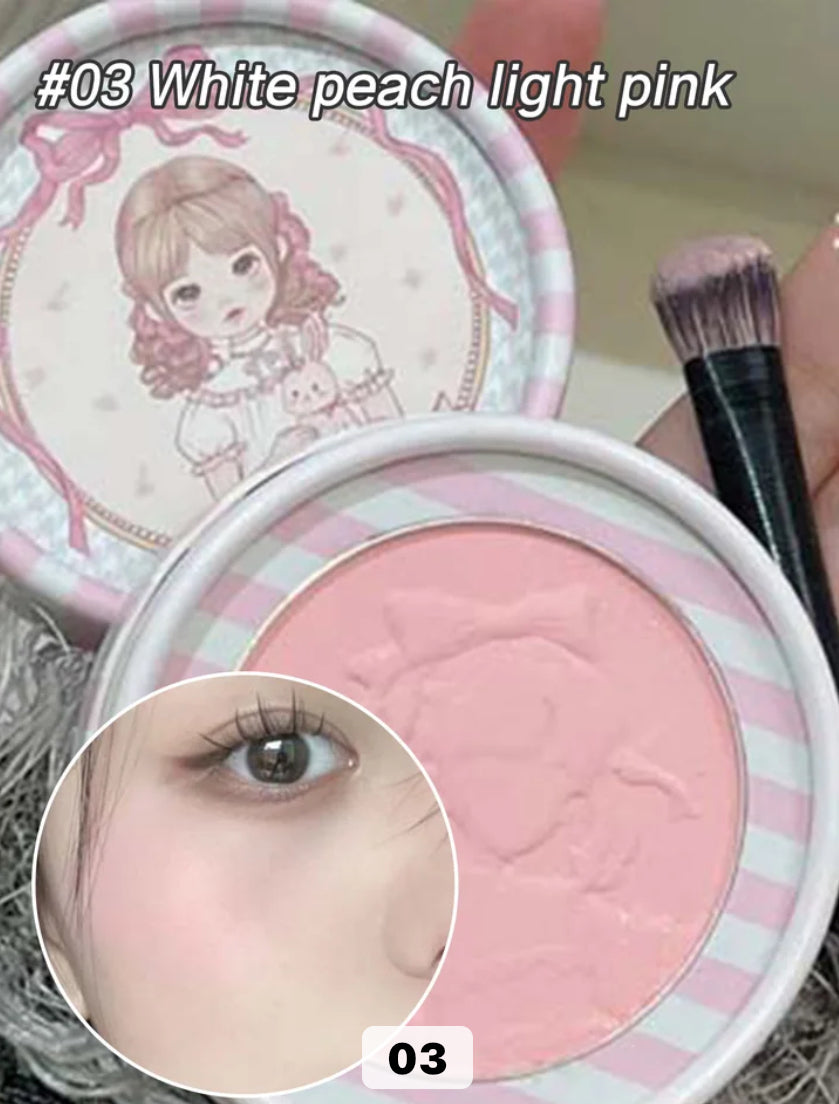 HERORANGE Embossed Smooth Powder Blush Palette For Cheeks