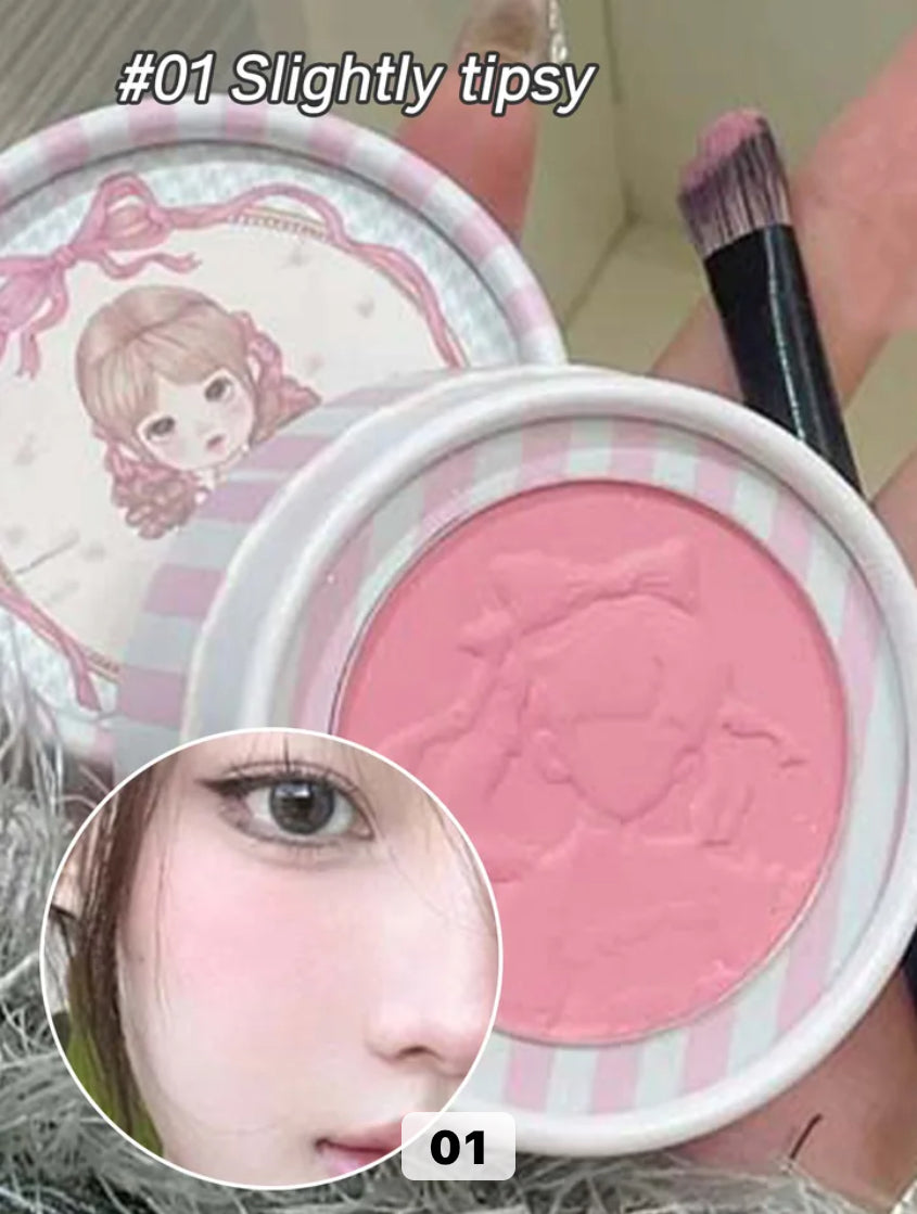 HERORANGE Embossed Smooth Powder Blush Palette For Cheeks