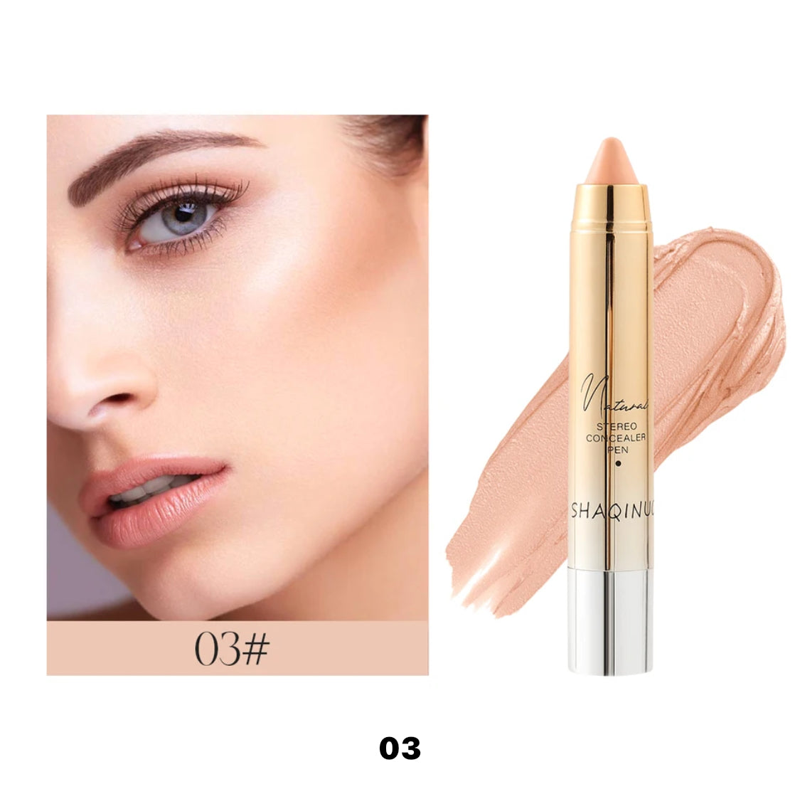 SHAQINUO Light/Medium Warm High Coverage Under Eye Concealer for Dark CirclesCConcealer Pen
