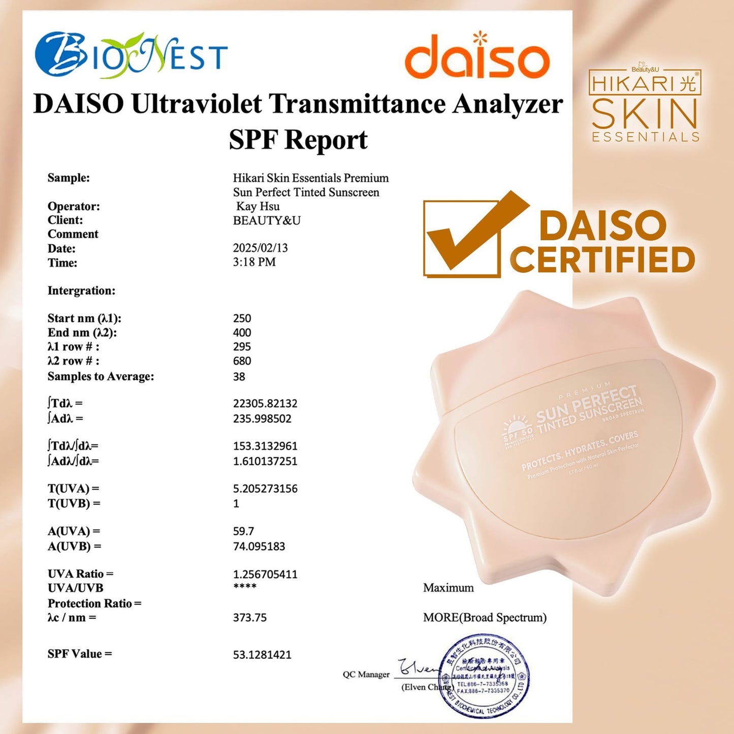 Hikari Tinted Sunscreen SPF50